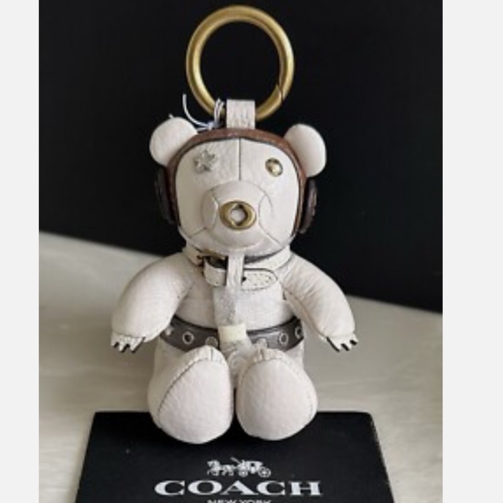 Coach Star Wars Princess Leia Beige and Brown Bear Keychain Charm
